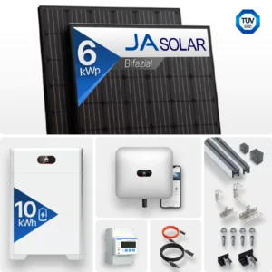 6 kWp PV-Anlage 14x Ja Solar 435 W Glas-Glas Full Black mit 10 kWh Speicher